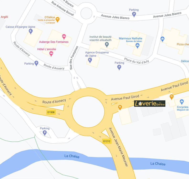 Plan Laverie du Centre à Ugine